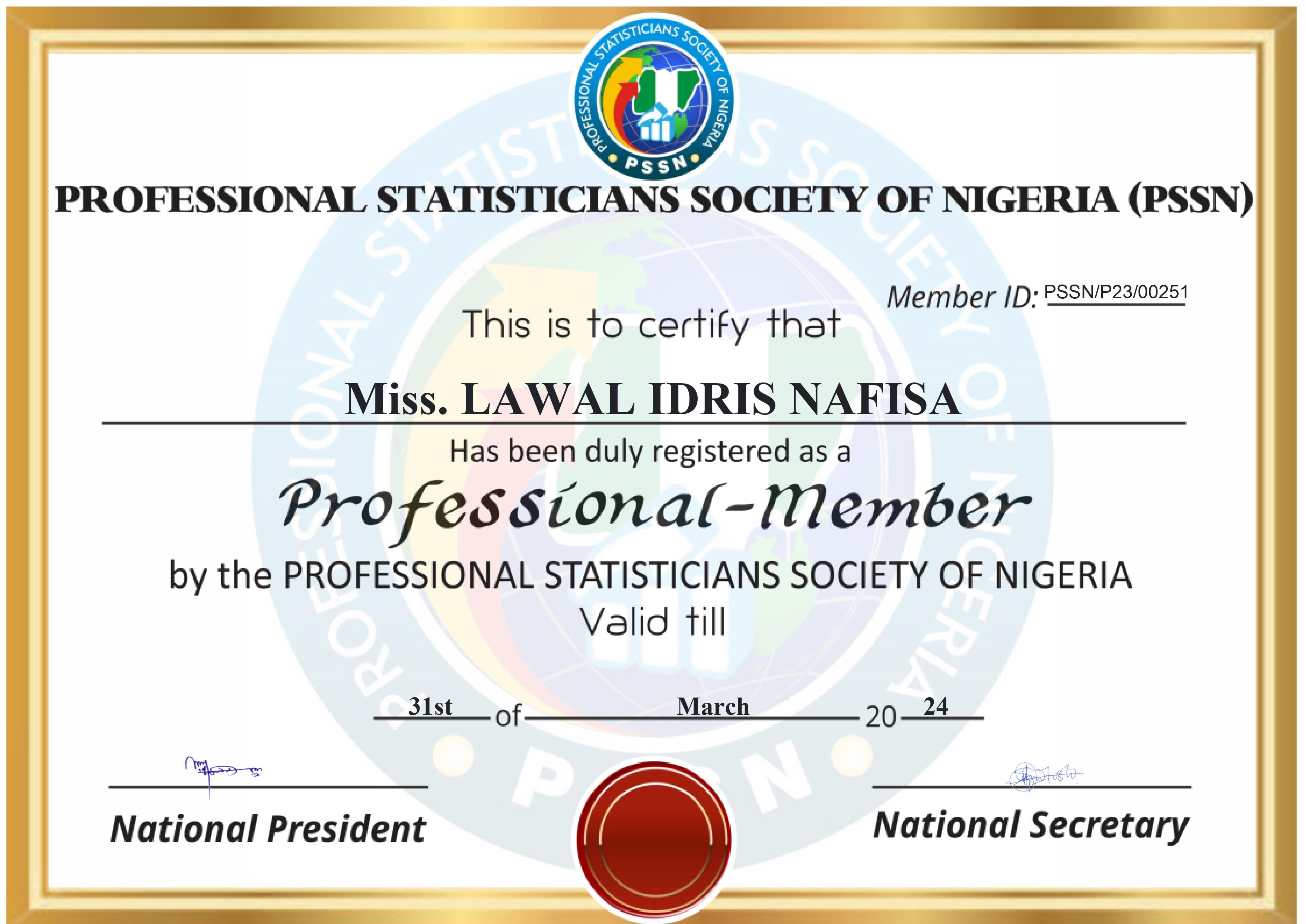 PSSN Professional Membership